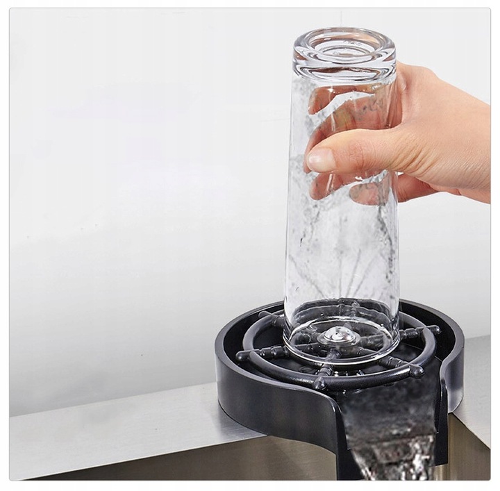 AUTOMATYCZNA MYJKA DO SZKLANEK KUBKÓW BUTELEK PŁUCZKA DO ZLEWU + GRATISY