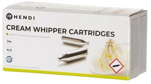 Naboje do syfonu do bitej śmietany HENDI 24 szt