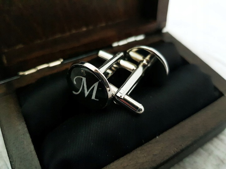 Spinki do Mankietów Koszuli z Inicjałami do Ślubu Ślub Inicjały