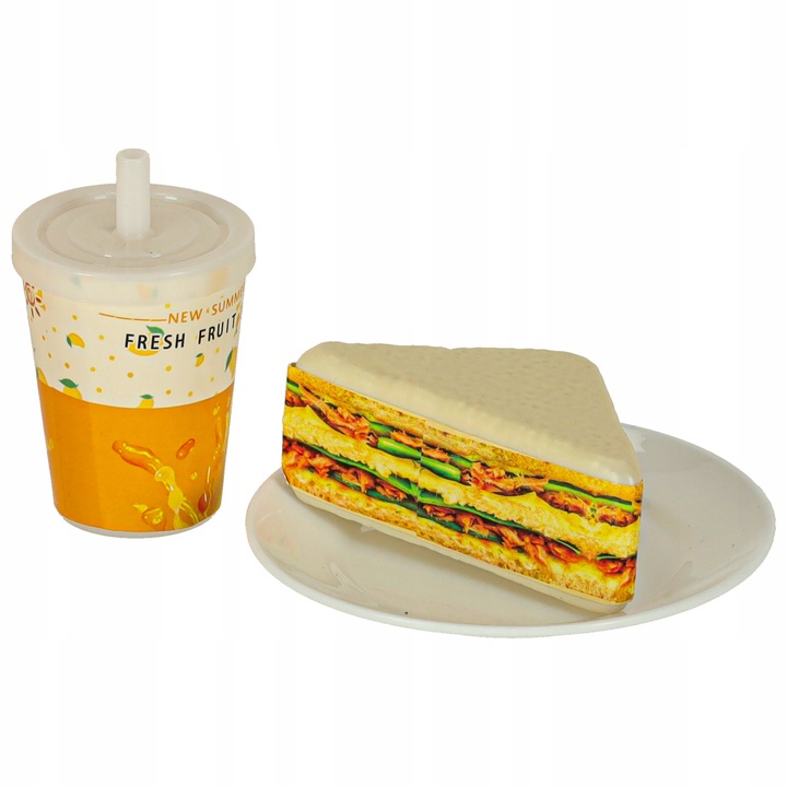 ZABAWKOWE JEDZENIE AKCESORIA DO KUCHNI DLA DZIECI PLASTIKOWE ZESTAW 56 EL.