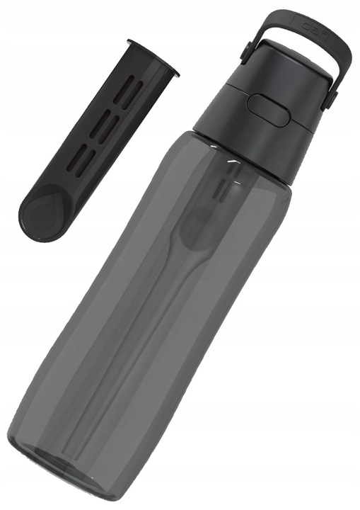 Dafi Solid butelka filtrująca na wodę 0,7L Czarna
