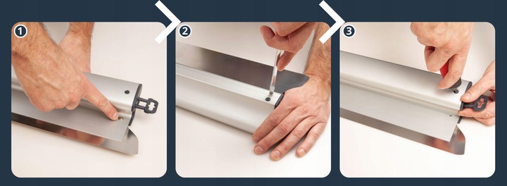 COMENSAL Szpachla aluminiowa do gładzi z wymiennym ostrzem 60 cm