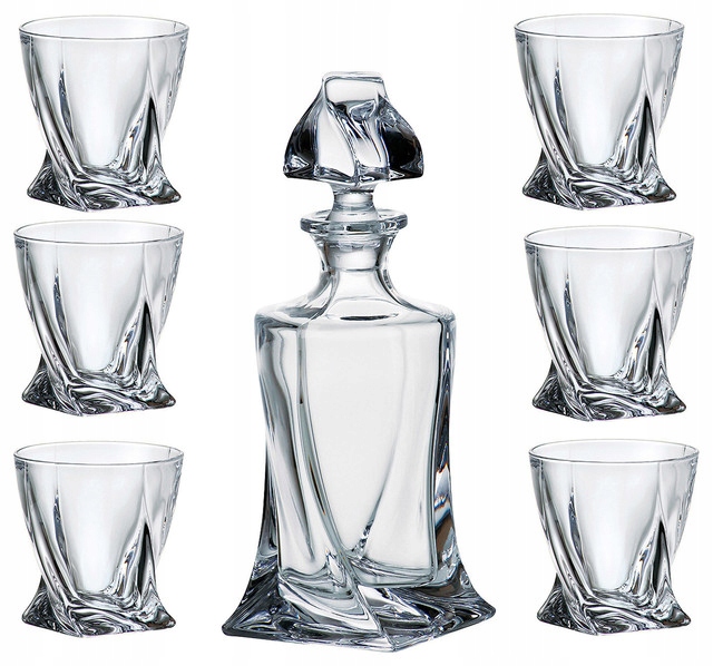 Karafka do whisky + szklanki zestaw na prezent urodziny komplet na alkohol