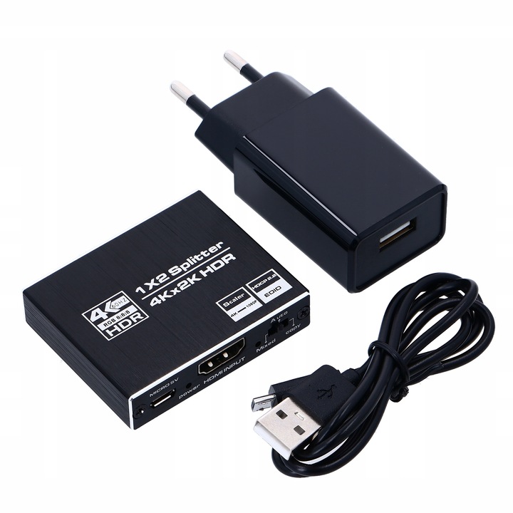 SPLITTER HDMI 2.0 1x2 ROZDZIELACZ ULTRAHD HDCP 2.2 4K/60HZ - 2 TELEWIZORY