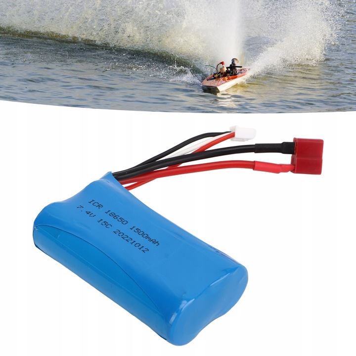 BATERIA LITOWA 18650 7.4V 1500mAh DO SAMOCHODU RC SAMOLOTU SYMA 822 T39 T40