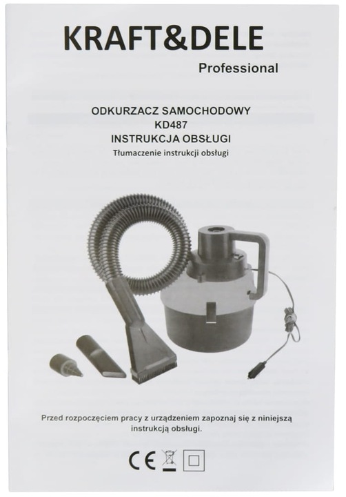 ODKURZACZ SAMOCHODOWY POMPKA 12V 155W 3DYSZE
