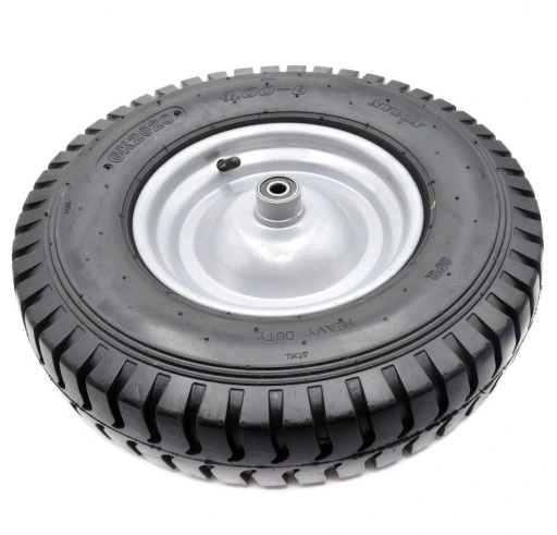 KOŁO DO WÓZKA TACZKI 4.00-8 405mm POMPOWANE + OŚKA