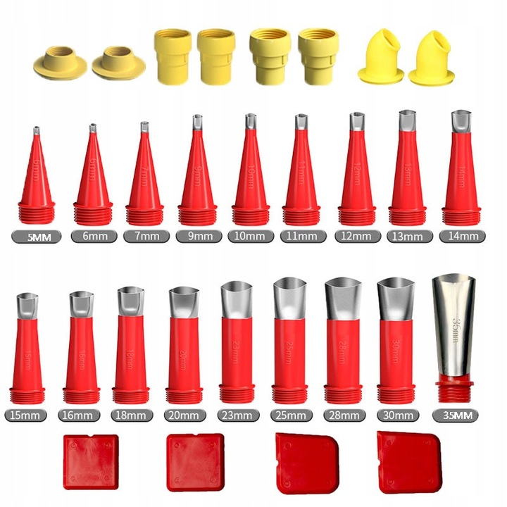 Końcówki do Silikonu Dysza Wyciskacz Tubowy Pistolet do Silikonu Aplikator