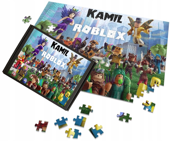 Puzzle ROBLOX A3 252el z Własnym Nadrukiem Dowolne IMIĘ Pudełko