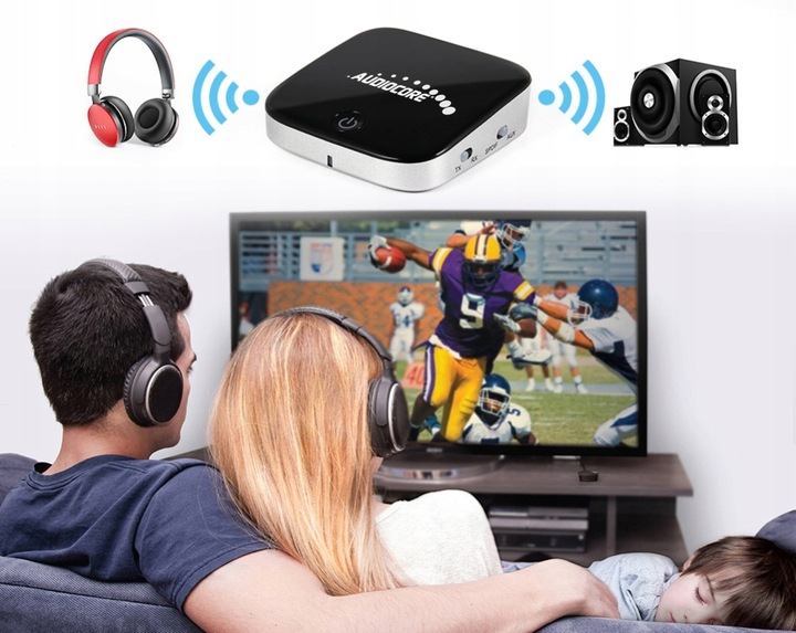 Odbiornik i Nadajnik Bluetooth Apt-X HiFi Audio Toslink AUX Audiocore AC830