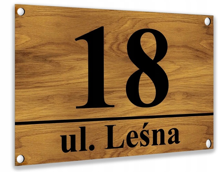 RÓŻNE WZORY TABLICZKA + DYSTANSE MONTAŻOWE | Z NUMEREM DOMU ADRESEM ULICĄ