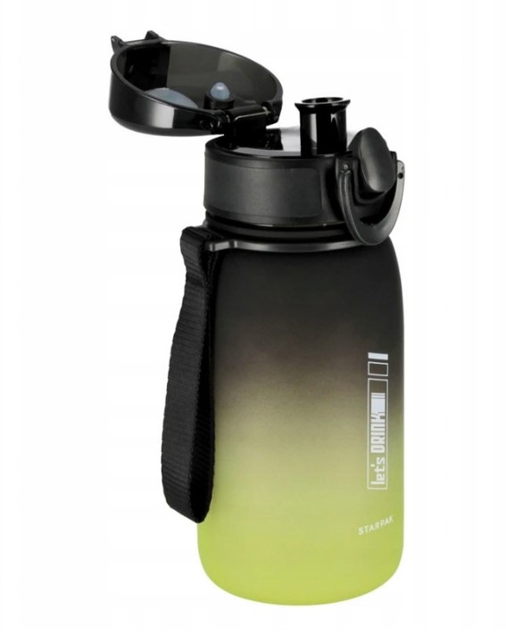 Bidon 400 ml butelka Starpak na wodę mocny lekki zielono - czarny pojemnik