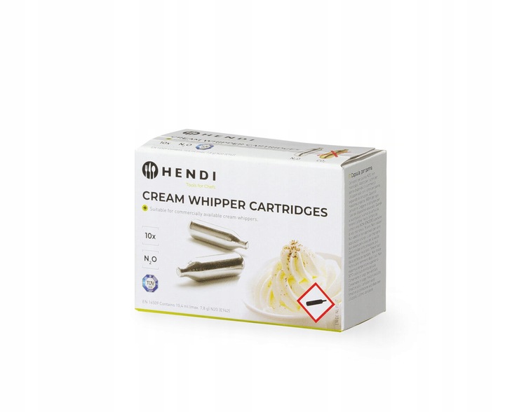 Naboje do syfonu do bitej śmietany HENDI 24 szt