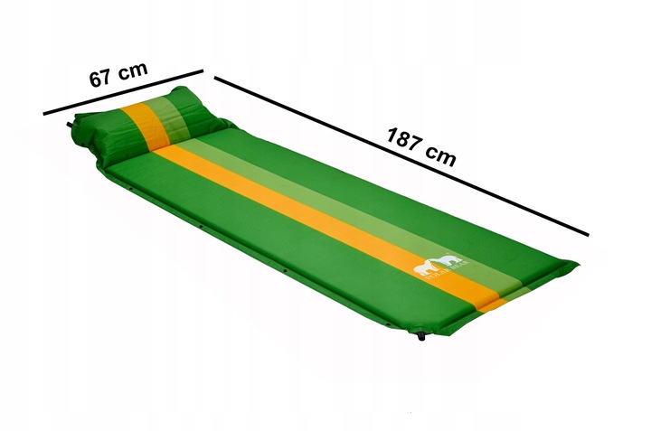 MATA SAMOPOMPUJĄCA Z PODUSZKĄ MATERAC karimata kempingowa POD NAMIOT BIWAK