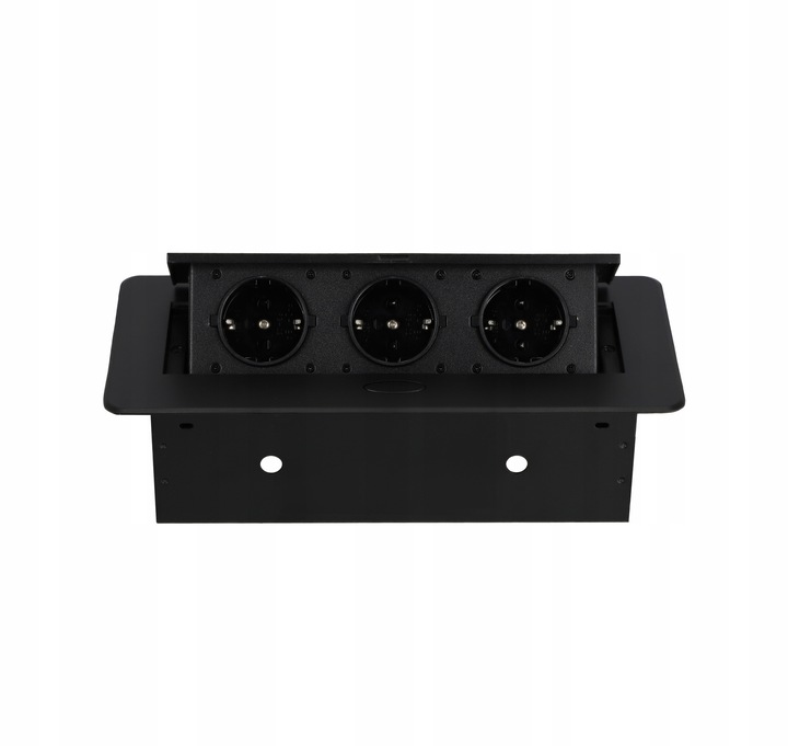 Gniazdo Nablatowe Chowane w Blat Kuchenny Potrójne Wpuszczane 3X 230V Biuro