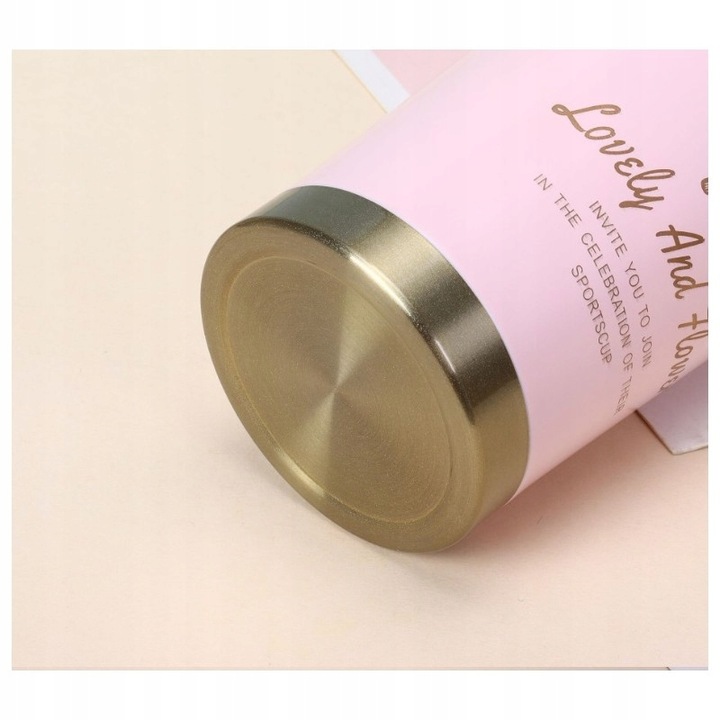 Kubek Termiczny Z Uchwytem I Ustnikiem, Przenośny 550 ml Biały