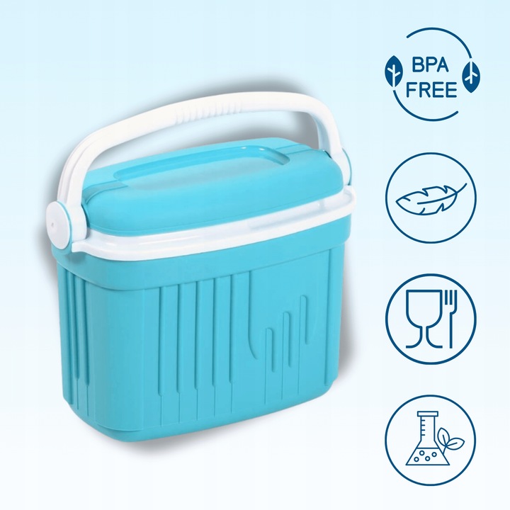 LODÓWKA TURYSTYCZNA 8L na WKŁADY MROŻĄCE do auta piknik WYCIECZKA kemping