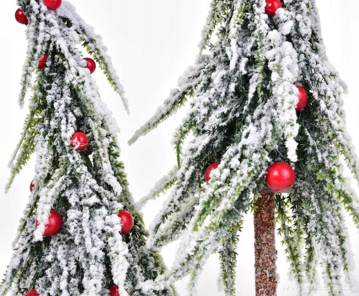 LAS SKRZATOWY | ośnieżone choinki na podstawce | 40 cm