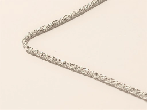 ŁAŃCUSZEK SREBRNY LISI OGON KRĘCONY 50 CM 1,9 mm