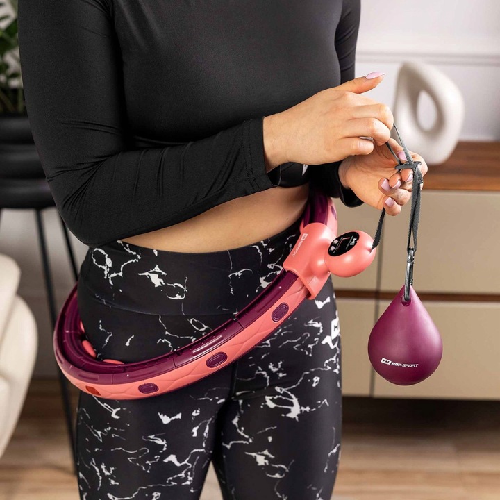 Hula hop z licznikiem obciążeniem odchudzające z wypustkami smart