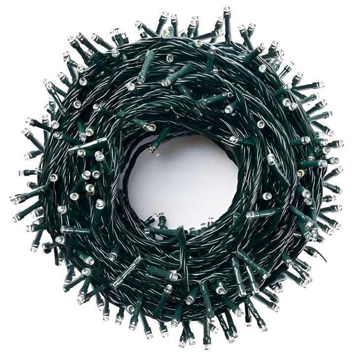 Lampki Choinkowe 1000 LED BIAŁE ZIMNE ZEW / WEW