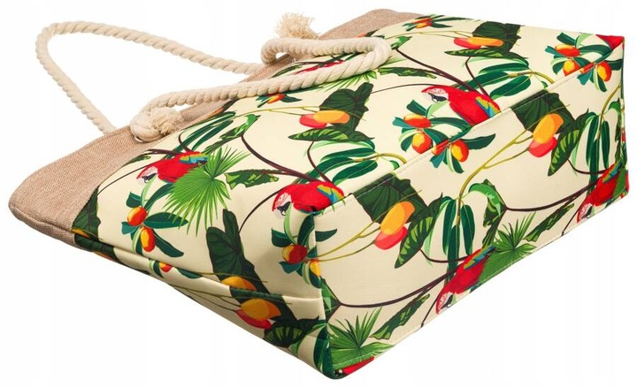 Torba Plażowa Duża Zapinana Na Zamek Torebka Shopper z Podszewką Piknik XXL