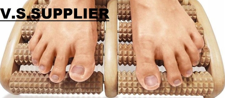 Masażer do stóp drewniany 10 rolek