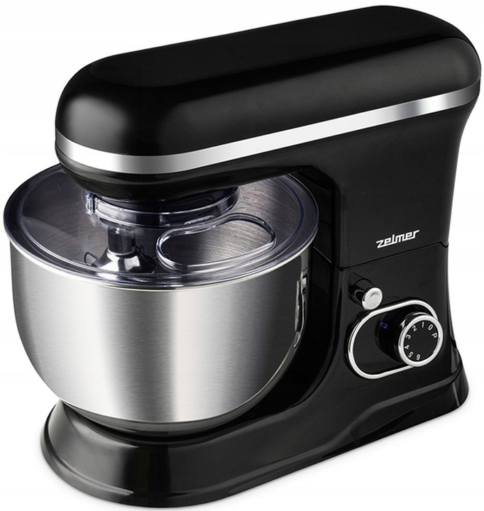 Robot planetarny Zelmer ZKR1355 1200W 6 prędkości 2 misy Smart mix Czarny