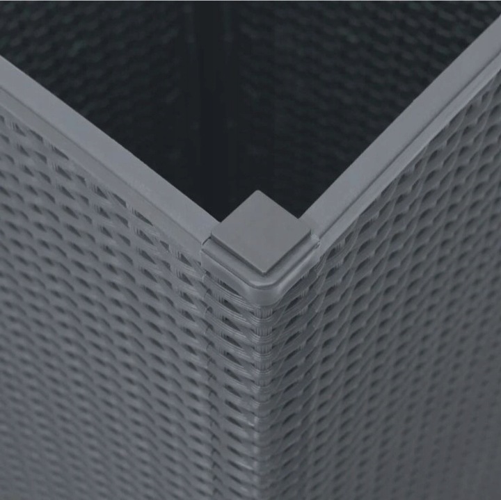 Donice ogrodowe zestaw 2 szt. szare 32,5x32,5x57 PP VidaXL