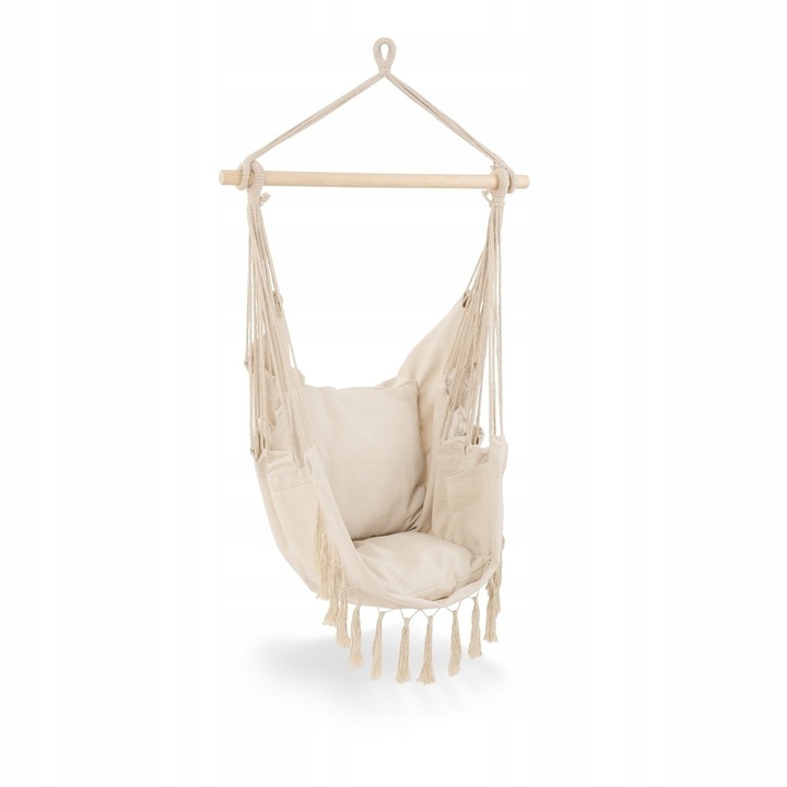 KRZESŁO BRAZYLIJSKIE Wiszące HUŚTAWKA Bujany KOKON Ogrodowy PODUSZKI Tadar