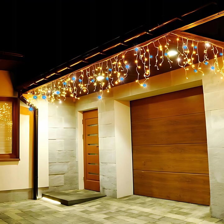 LAMPKI ZEWNĘTRZNE SOPLE LED 500 18M ŚWIATEŁKA ŚWIĄTECZNE CHOINKOWE+ FLASH