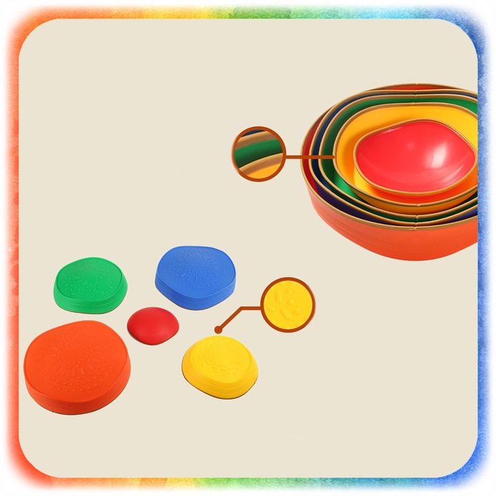 ŚCIEŻKA SENSORYCZNA XL KAMIENIE BALANSUJĄCE DLA DZIECI TRENING RÓWNOWAGI