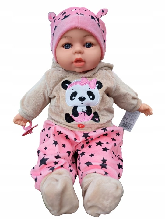 LALKA BOBAS 45CM MÓWI I ŚPIEWA PO POLSKU+SMOCZEK+BUTELKA, INTERAKTYWNA, BAB