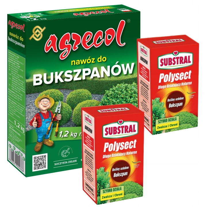 2 x Polysect do bukszpanów i nawóz granulowany do bukszpanów 1,2 kg zestaw