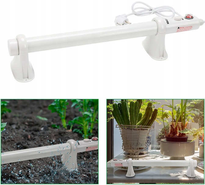 GRZEJNIK RUROWY Z TERMOSTATEM 55W, IP44, dł.50cm, łazienkowy, VF KRAKOW