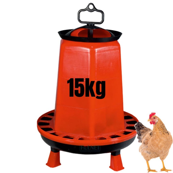 Karmidło 15kg dla kur i drobiu – do karmienia kur niosek, brojlerów, kaczek