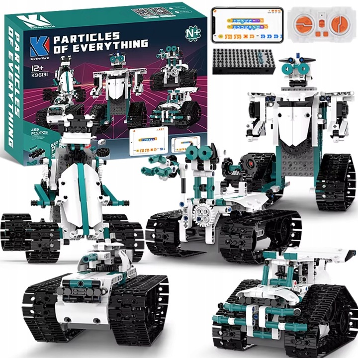 ZESTAW KLOCKÓW TECHNIK ROBOT EDUKACYJNY ZDALNIE STEROWANY 13w1 PROGRAMOWANY