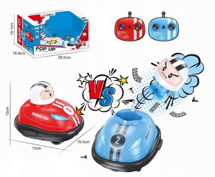 BUMPERY SAMOCHODZIKI ZDALNIE STEROWANE RC DO ZDERZANIA GRA DLA DZIECI