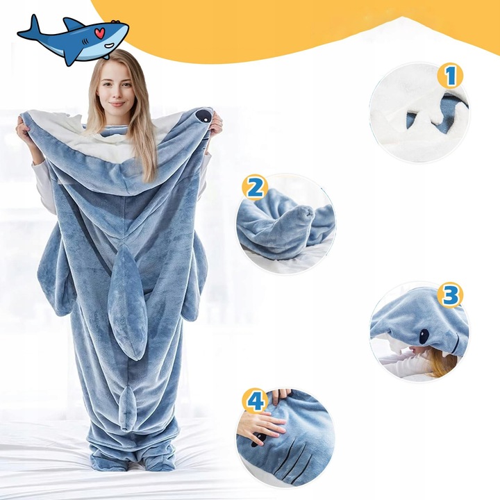 NOWY KOC Z REKINEM ŚPIWÓR 210*130CM rozmiar XL, Zalecana wysokość 168-183CM