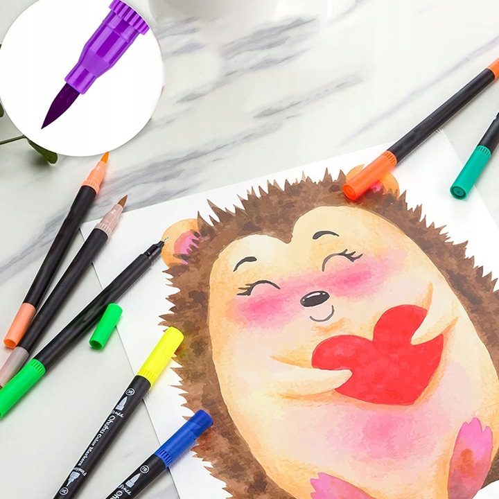 100 KOLORÓW DŁUGOPISY PISAKÓW DUAL BRUSH AKWARELI