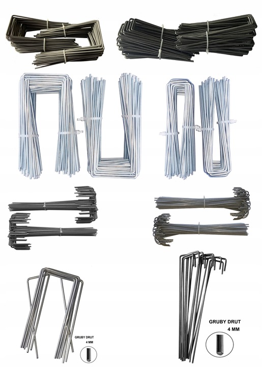 MOCNE METALOWE SZPILKI DO AGROWŁOKNINY AGROTKANINY KOŁKI 25