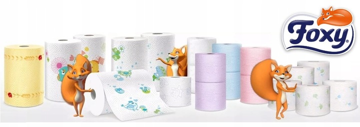 Papier toaletowy Foxy Cotton gruby 5 warstw ZESTAW 16 rolek