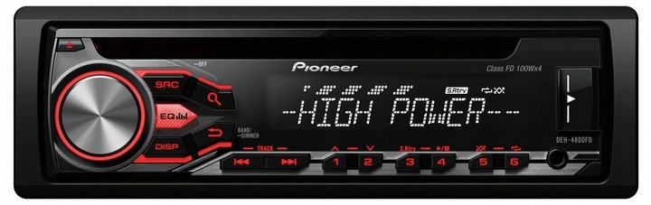 Pioneer DEH-4800FD Radio samochodowe MaX Power 4 x100W CD MP3 USB