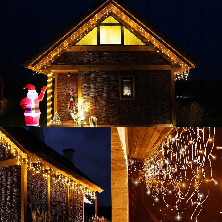 SOPLE 500 LED LAMPKI ZEWNĘTRZNE 22,5m PILOT FLASH GIRLANDA ŚWIETLNA KURTYNA