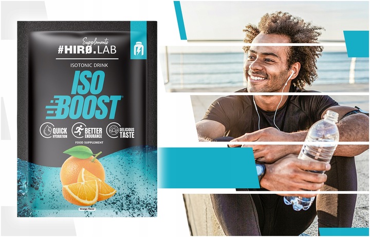 IZOTONIK ISO KONCENTRAT NAWODNIENIE ELEKTROLITY pomarańcz 25x 25g box hiro