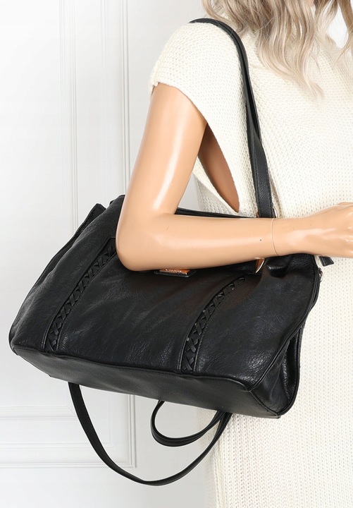 Torebka Damska Shopperkawłoska marka CHARRO Pojemna A4 Modna CH7719 Czarna