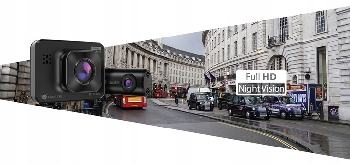 Wideorejestrator kamera samochodowa Navitel RC2 Dual Przód tył Full HD 2"