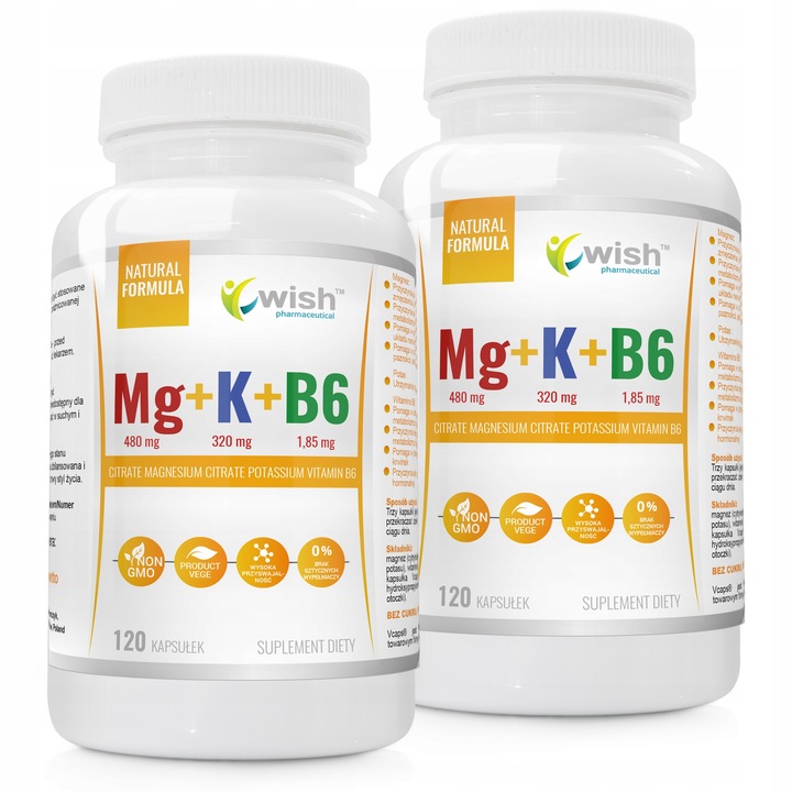 CYTRYNIAN MAGNEZU i POTAS i B6 240k magnez Vege