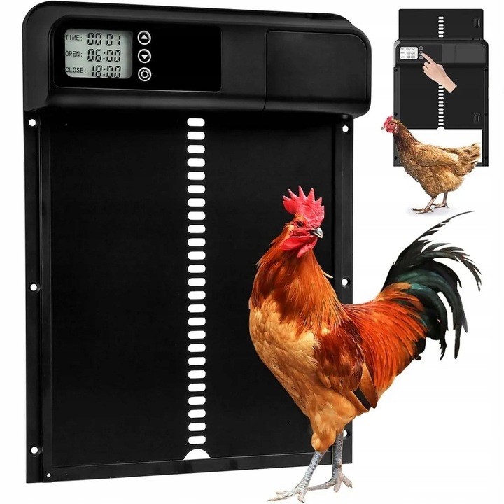 AUTOMATYCZNE DRZWI DO KURNIKA OTWIERANIE Z TIMEREM PROGRAMATOR CZUJNIK