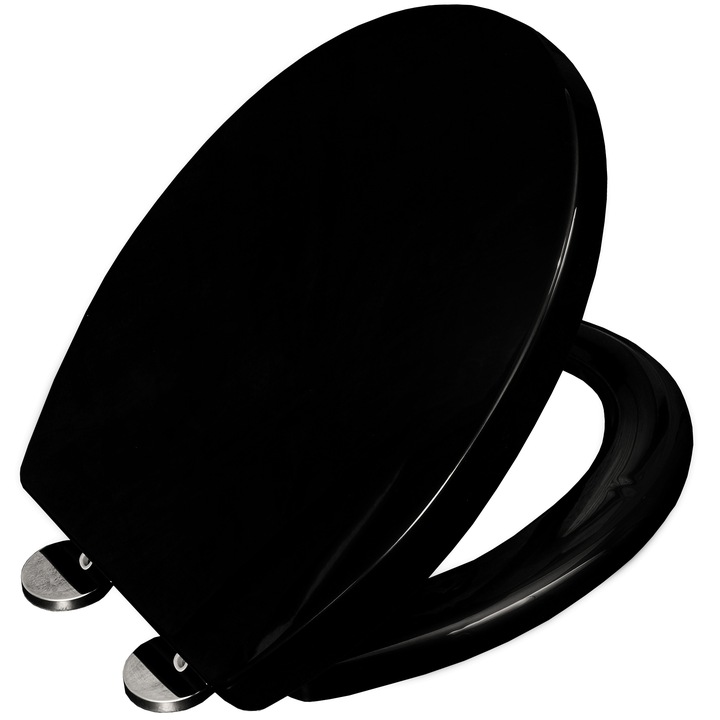 DESKA SEDESOWA WOLNOOPADAJĄCA WC TOALETOWA DO CERSANIT KOŁO ROCA CZARNA